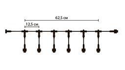 Коннектор для гирлянд DELUX Connector T-type 6 выходов IP44 new чёрн. EN