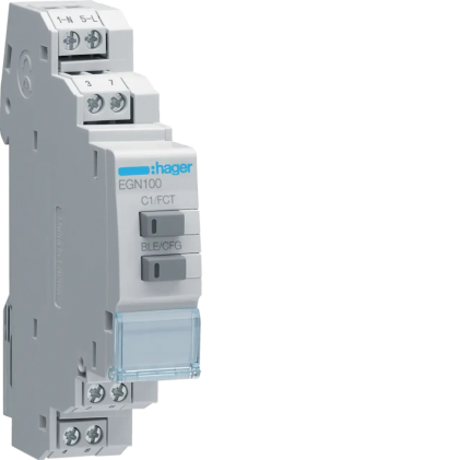 Таймер HAGER цифровий мултіфункціональний 10А 1 канал + Bluetooth запас ходу 10 років