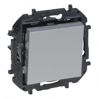 Вимикач прохідний LEGRAND Niloé Step 1-клавішний (сх.6) 10А алюміній