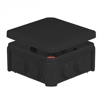 Коробка распределительная UNIKA PLANK IB601 наружного монтажа с резиновыми сальниками IP55 114х114х57 черная