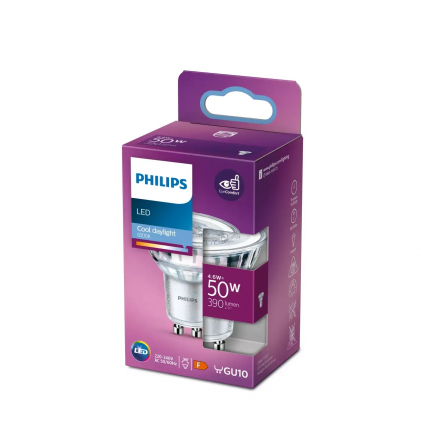 Led лампа PHILIPS 4.6-50W 36D 6500K 220V GU10 світлодіодна
